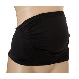 New Beginnings Soft & Seamless Back Support Tube for Pelvis Support and Back Pains During Pregnancy, Black, Large