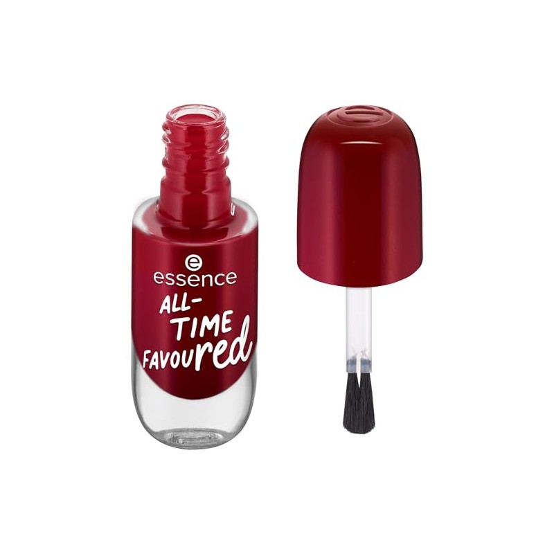 essence gel nail colour, nail polish, no. 14, red, long-lasting,