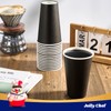 JOLLY CHEF 16oz Black Disposable Paper Coffee Cups 500 Pack