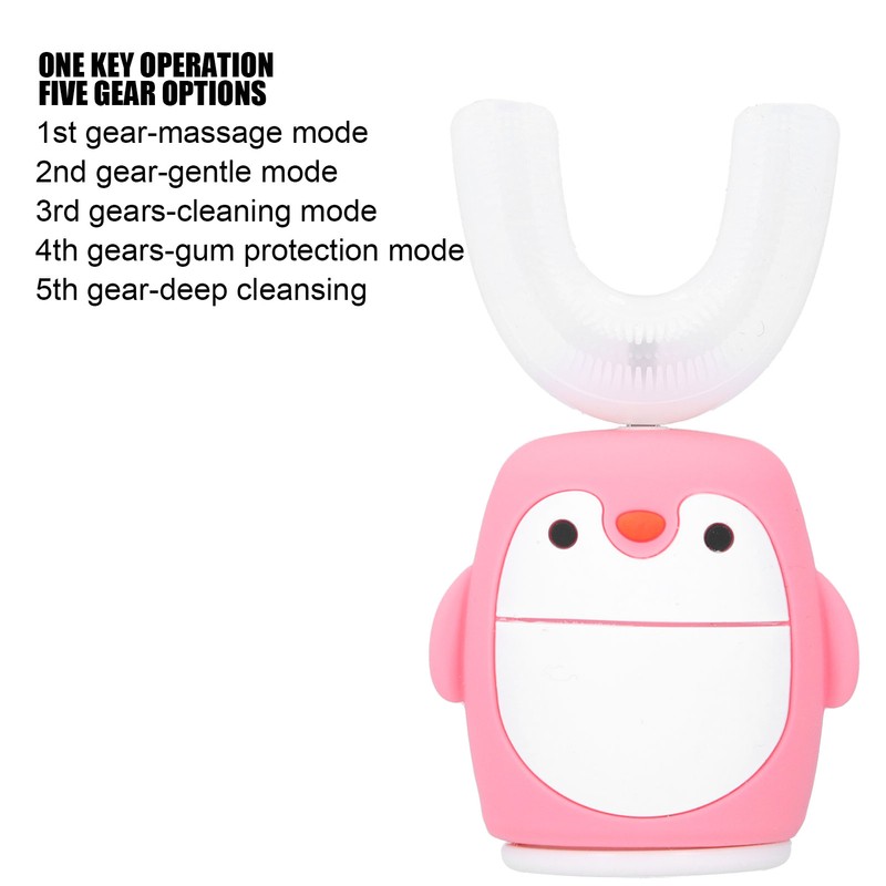 Children Cartoon Electric Toothbrush Cute Cleaning U shaped Toothbrush Oral
