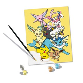 Ravensburger CreArt 25897 - Eevee Evolutions - Paint by Numbers Adults, DIY Painting Set with Brush and Acrylic Paints, Gift for Women and Men, Painting for Adults