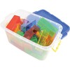 Constructive Playthings Translucent Color Building Blocks, Light Table Manipulatives, 3D