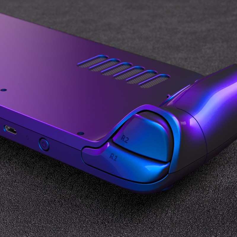 eXtremeRate Chameleon Purple Blue Faceplate Back Plate Shell for Steam