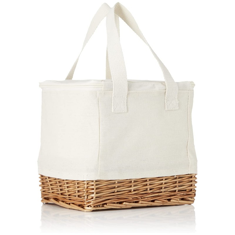 HEADS BNR-KCB2-S Insulated Bag with Basket Bonheur Eco Bag, White,