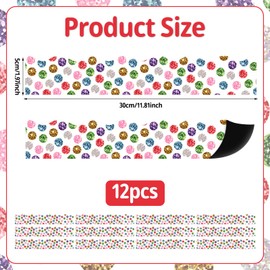 12pcs Bulletin Board Borders, 11.81x1.97in Magnetic Colorful Polka Dot Border Magnetic Bulletin Border Trim for Parties Teachers Classroom Decoration Goods
