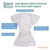 LeakMaster Adult Sized Contoured All in One Cloth Diapers -
