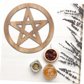 Artibetter Acrifice Altar Tiles Practical Wood Altar Ornament Carved Wooden Altar Pentacle Wooden Decoration