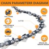 6 Inch Chainsaw Chain 1/4" Pitch .043" Gauge 37 Drive