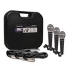 Sound Town 3-piece Professional Handheld Dynamic Microphone Kit with Carry