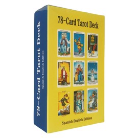 ANUFER 78Pcs/Set Tarot Cards Deck Board Future Telling Divination Game English Edition Spanish Radiant Wait Rider SN07408