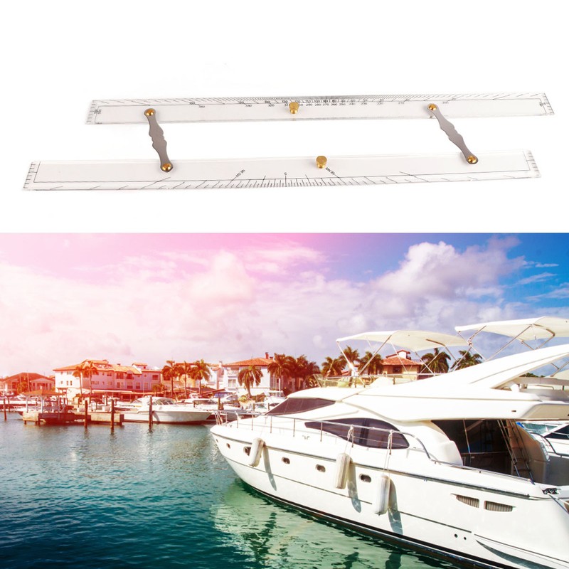 Marine Navigation Parallel Ruler Clear Scale High Accuracy Transparency Boat