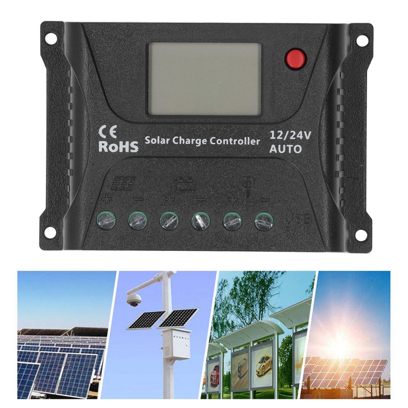 Solar Charge Controller PWM Discharge Control LED Display with USB