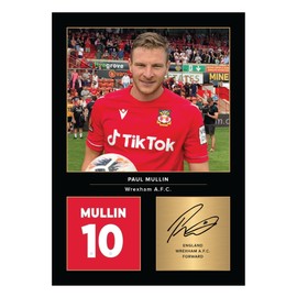 Icons Wall Art Paul Mullin Signed A4 Printed Photo Picture Display Gift For Wrexham Fans Digitally Reproduced Signature Unframed