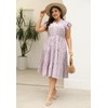 Keluummi Plus Size Wedding Guest Midi Dresses for Curvy Women,