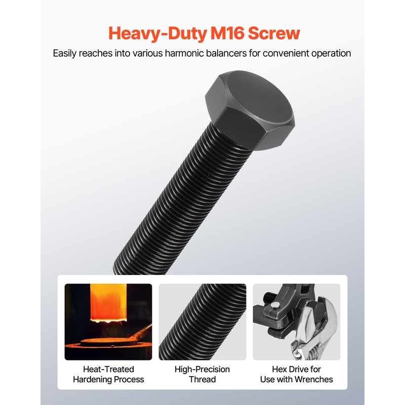 VEVOR LS Harmonic Balancer Puller Kit, Adjustable 3-Jaw Puller Fits