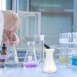 Plastic Conical Flask 6pcs Professional Erlenmeyer Flask Erlenmeyer Flask, Plastic Flask Conical Flask Laboratory for Laboratory Students Learning Toys 50ml Scientific Erlenmeyer Flask