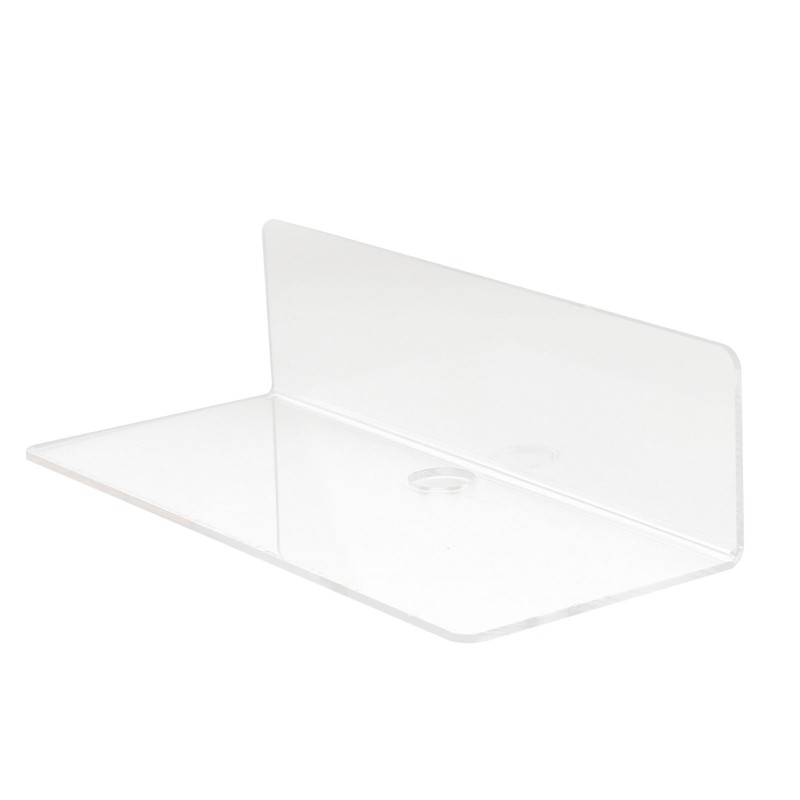 2Pcs Clear Floating Shelf Acrylic Fine Surface Delicate Modern Transparent