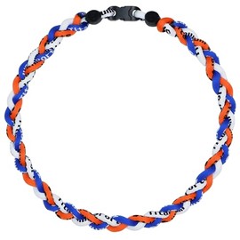 SUPBOMM Baseball Rope Necklaces, League Team Colors Braided Necklace, Baseball Team Gifts, Mets