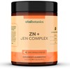 Zinc + Vitamina C Ácido Ascórbico y Jengibre. Con 180 capsulas de 500mg (6 meses). VitalBotanics. Multivitaminico, Suplementos Alimenticios. Libre de Gluten y Aditivos. Apto Dieta Keto