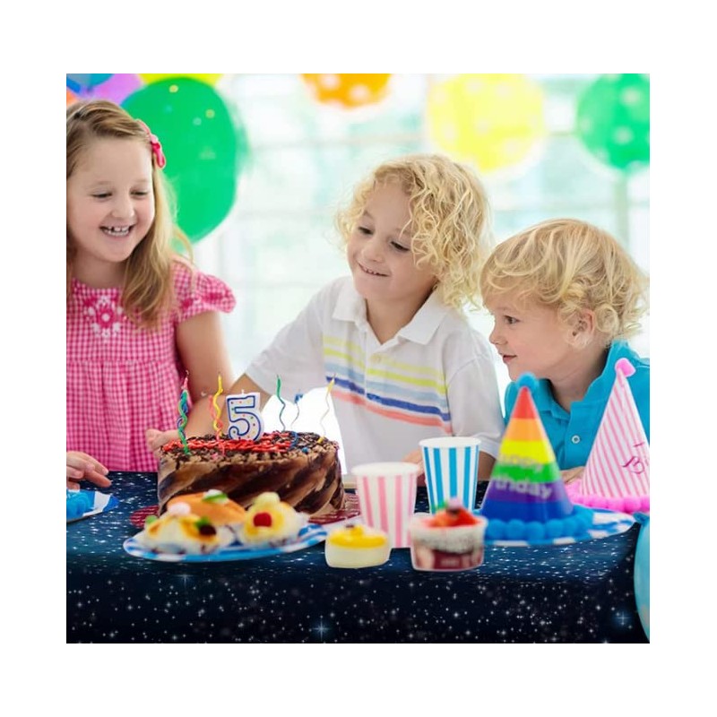 Losuya Star Space Tablecloth Birthday Table Cloth Rectangular Disposable Starry