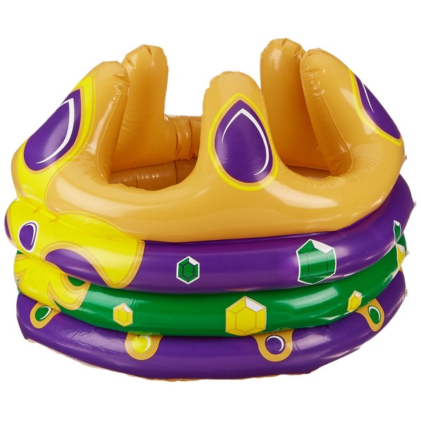 Beistle Inflatable Fleur De Lis Crown Cooler, 18” x 24”,