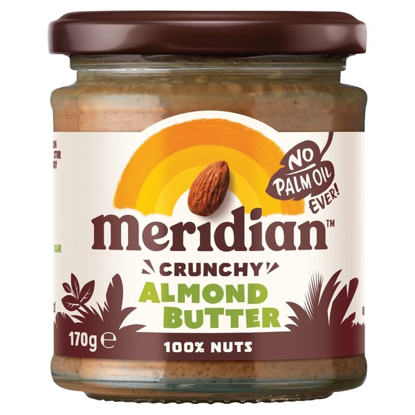 Meridian Natural Crunchy 100% Almond Butter 170g.