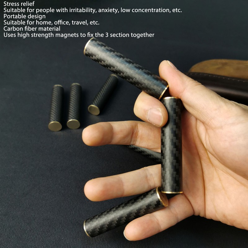 Stress Relief Magnetic Pen Adult Portable Office Brass Carbon Fiber