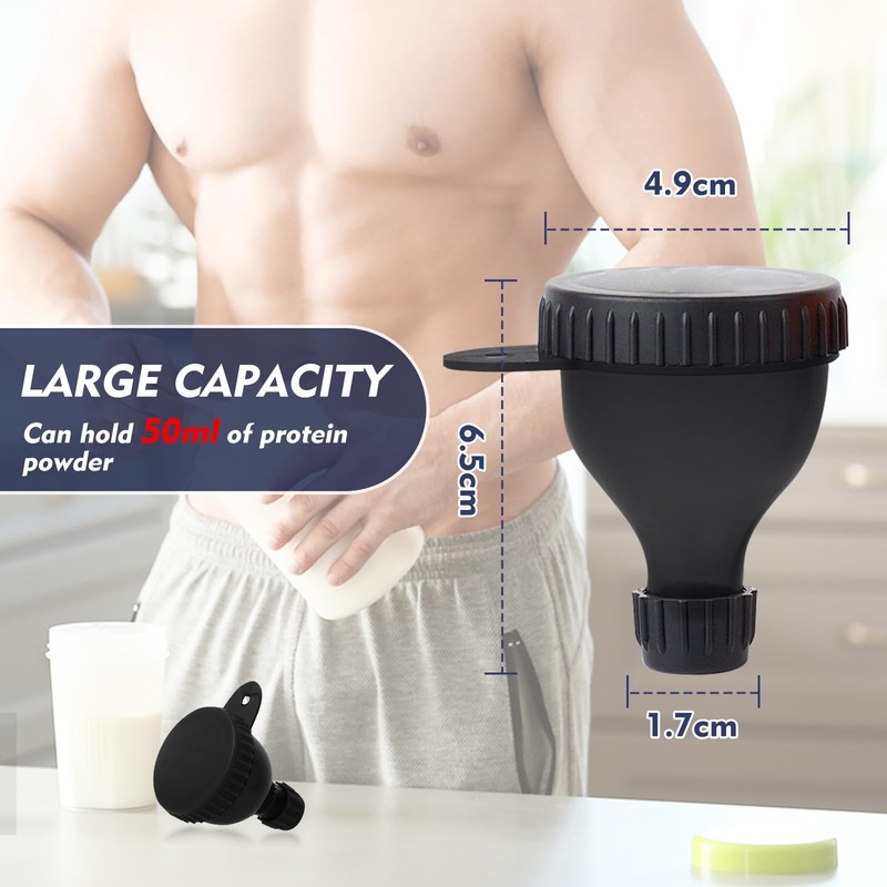TEESSUE 4 Pcs Protein Powder Container, Portable Protein Powder Travel