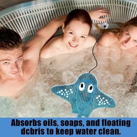 Hot Tub Scum Absorber,Scum Hot Tub Cleaner,Hot Tub Oil Absorbing Keeps Water Clean,Hot Tub Sponge for Spa & Pool Cleaner,Reusable Spa Sponge,