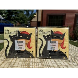 Unbranded 2 Packs~Cat Woman & Black Cat~Party Paper Cocktail Napkins~40 Napkins Total NEW