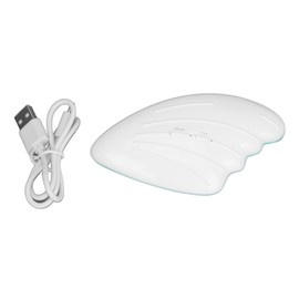 Warming Lactation Massager 6 Vibration Modes 3 Heating Modes Relieve Clogged Ducts Breastfeeding Massager White Green