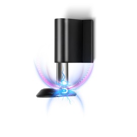 Yagman 1 Pack Magnetic Door Stoppers Retractable Bottom of Door Holder No Drilling Mount Floor Door Stop with Screws and Adhesive Catch Door Keep Door Open Matte Black MB-1