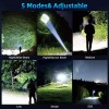 BERCOL Rechargeable Flashlight 900,000 Lumens Super Bright LED,5 Modes, IPX6