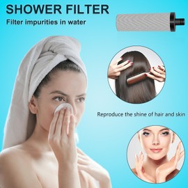 KhotIlong Water Fiter for Shower Head Filter Campatible with 2.0 Carbon Shower Head Filter System,Removes Heavy Metals and Chlorine.(3 Pack)