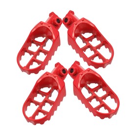 BUGUUYO Motocross Accessories Mini Bike Foot Pegs Aluminum Foot Pegs Strong Grip Red for Boys and Girls