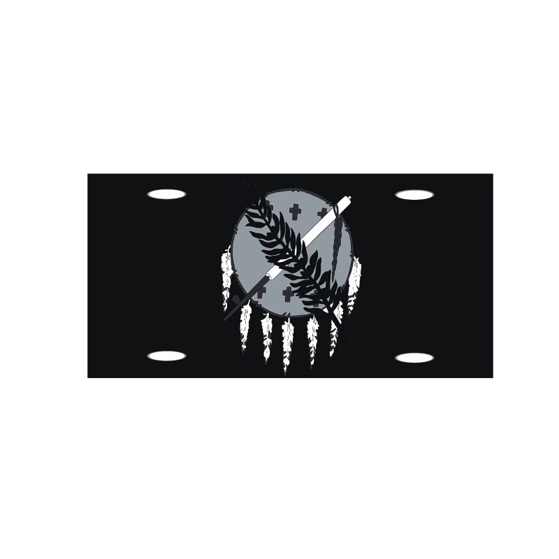 DIGIART INTERNATIONAL OKLAHOMA STATE TACTICAL FLAG METAL NOVELTY CAR LICENSE