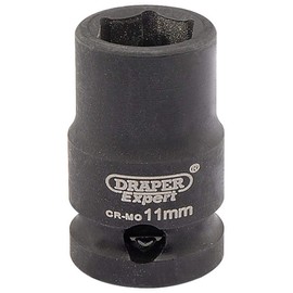 Draper 6870 3/8" Square Drive Hi-Torq 6 Point Impact Socket, 11 mm Size , Blue