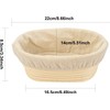 4PACK 8 inch Oval Bread Proofing Basket Banneton Bread Dough