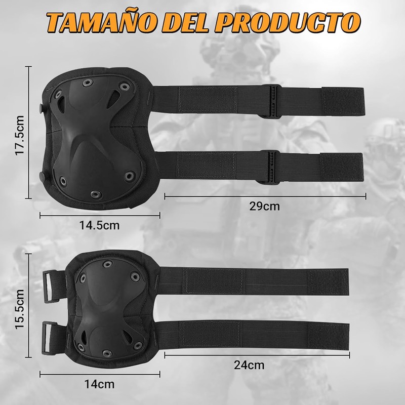 4pcs Coderas de Rodilla, Protector de Rodilleras Coderas T?cticas