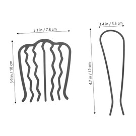 VICASKY 6pcs Decorative Hair Combs for Women Bun Making Styling Combs Includes Flat Shaped for Updos Elegant Hairstyles