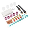 38Pcs TIG Welding Accessory Set Ceramic Nozzle Glass Cup Connector