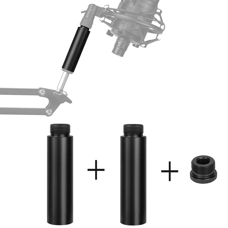 ieron Microphone Extension Pole, 2 x Microphone Stands, 5/8 Extension