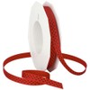 Morex Ribbon Swiss Dot Polyester Grosgrain Ribbon, 3/8-Inch by 20-Yard