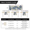 Seliem Spring Hydrangea Floral Flowers Table Runner, Blue Butterfly Kitchen