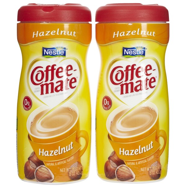 Coffee-mate Powdered Creamer Canisters - Hazelnut - 15 oz - 2 Pack