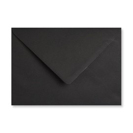 5" x 7" (133x184mm) Coloured Envelopes for Greeting Cards Wedding Invitations & Crafts Pack of 25 (Black)