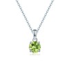 ZhenCai Pendant Necklace for Women Sterling Silver 925 with 6mm