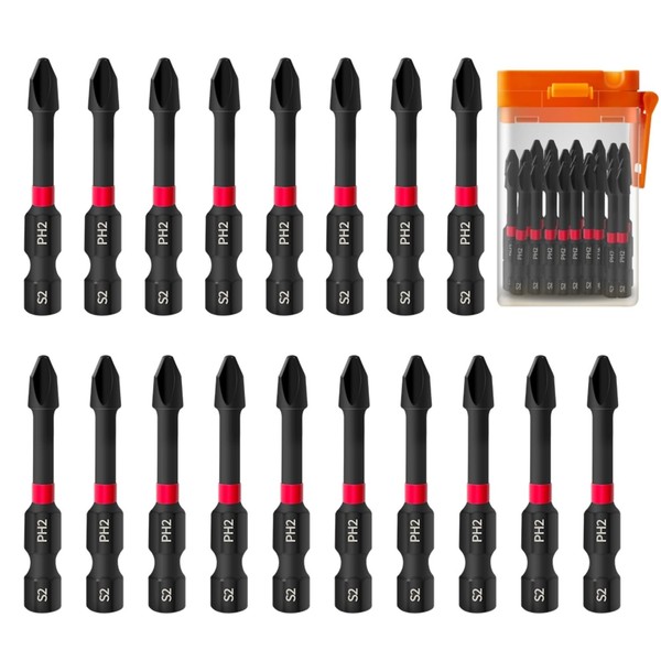 MITANSLE 25Pack 2 In. Driven Phillips #2 Impact Tough Screwdriving