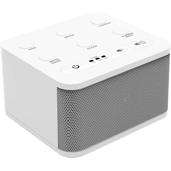 White Noise Sound Machine for Adults, Kids, or Sleeping Baby with 6 Sounds | White Noise Machine for Office Privacy | Portable Sound Machine | Kids Sleep Machine | AC Adapter Included
