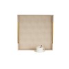 Sagala 20"x20" Extra Large Ottoman Tray with Gold Handles, Ivory